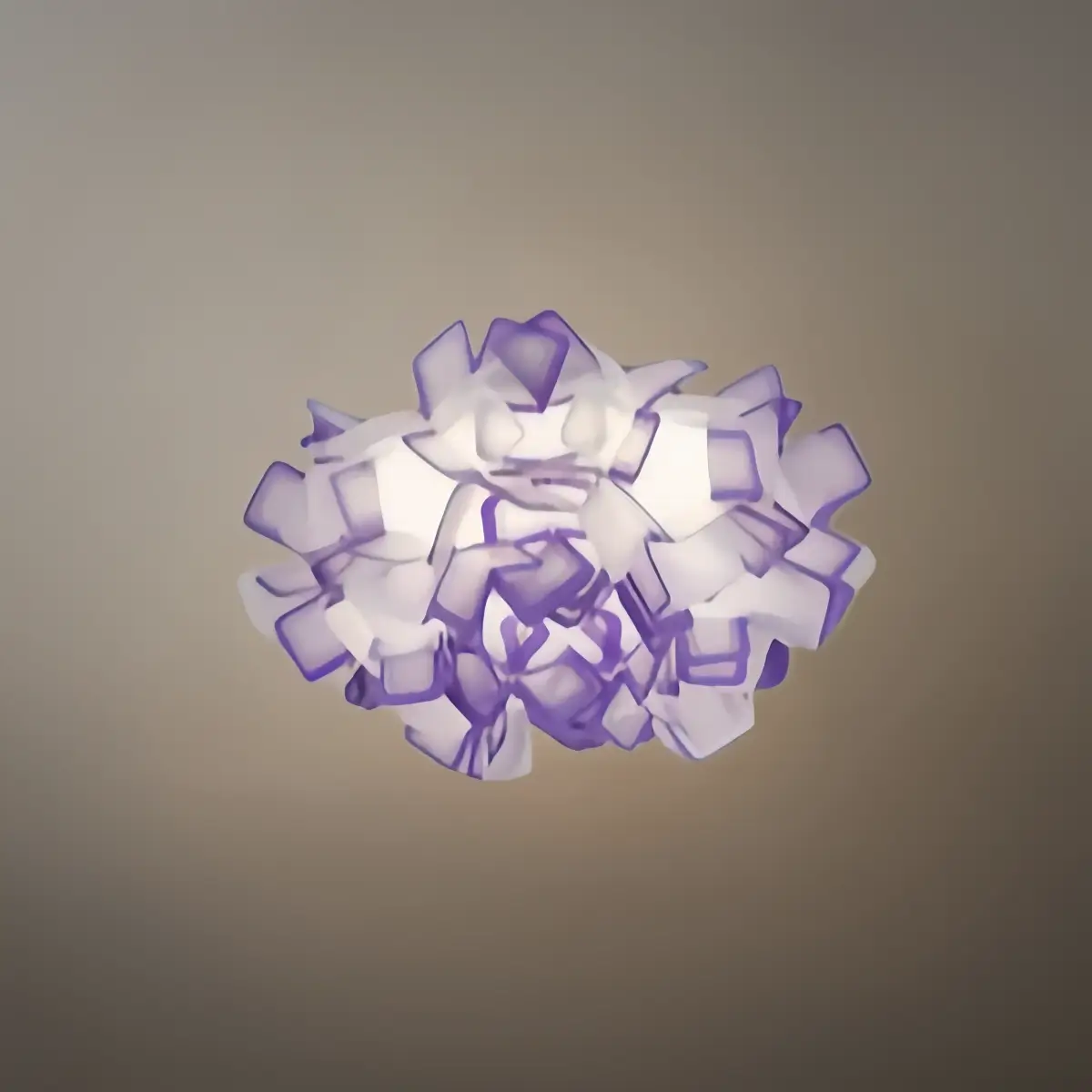Lunara Art Deco Acrylic Ceiling Light - White Floral Design for Living Room