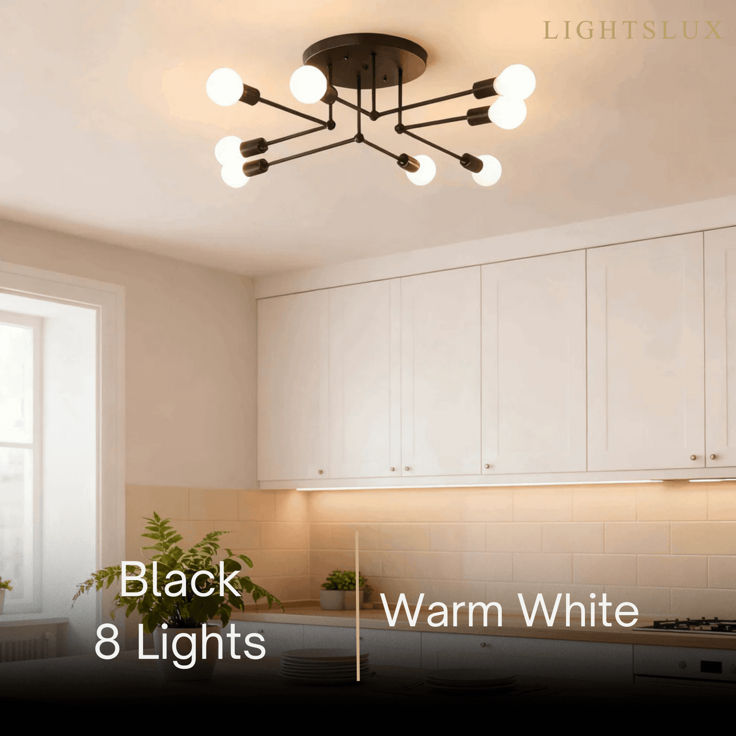 Nebula Royal Gold/Black LED Chandelier – Elegant Lighting for Living Room/Bedroom