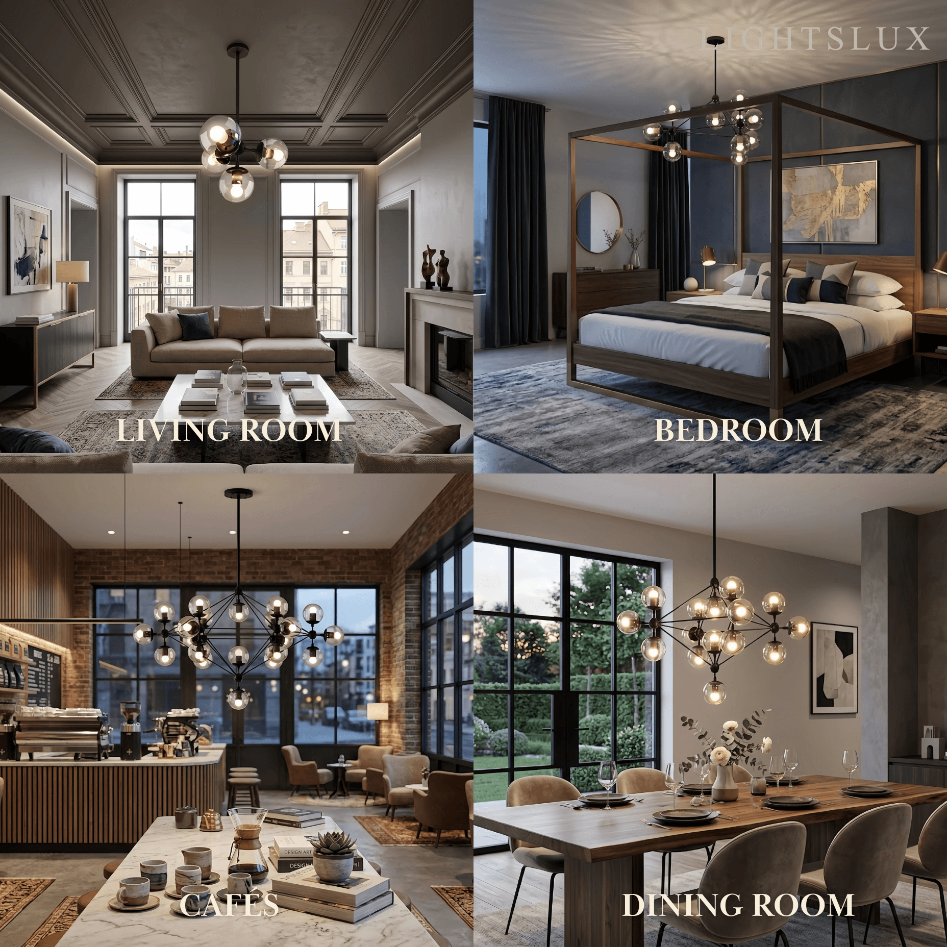 Modern Bubble Cluster Chandelier