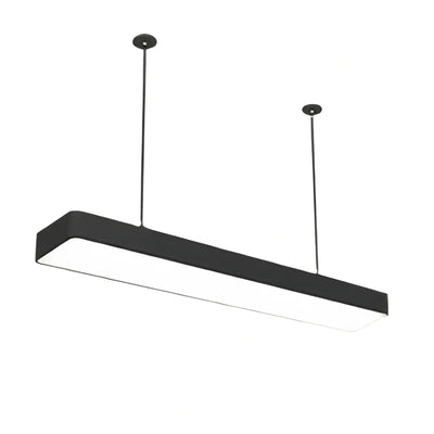 Arcato Minimalist Black Pendant Light – Rectangular Acrylic Lamp for Study/Dining Room