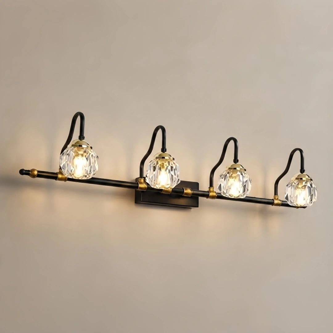 LED Vanity Light — Black Metal 4 Sizes for Bathroom