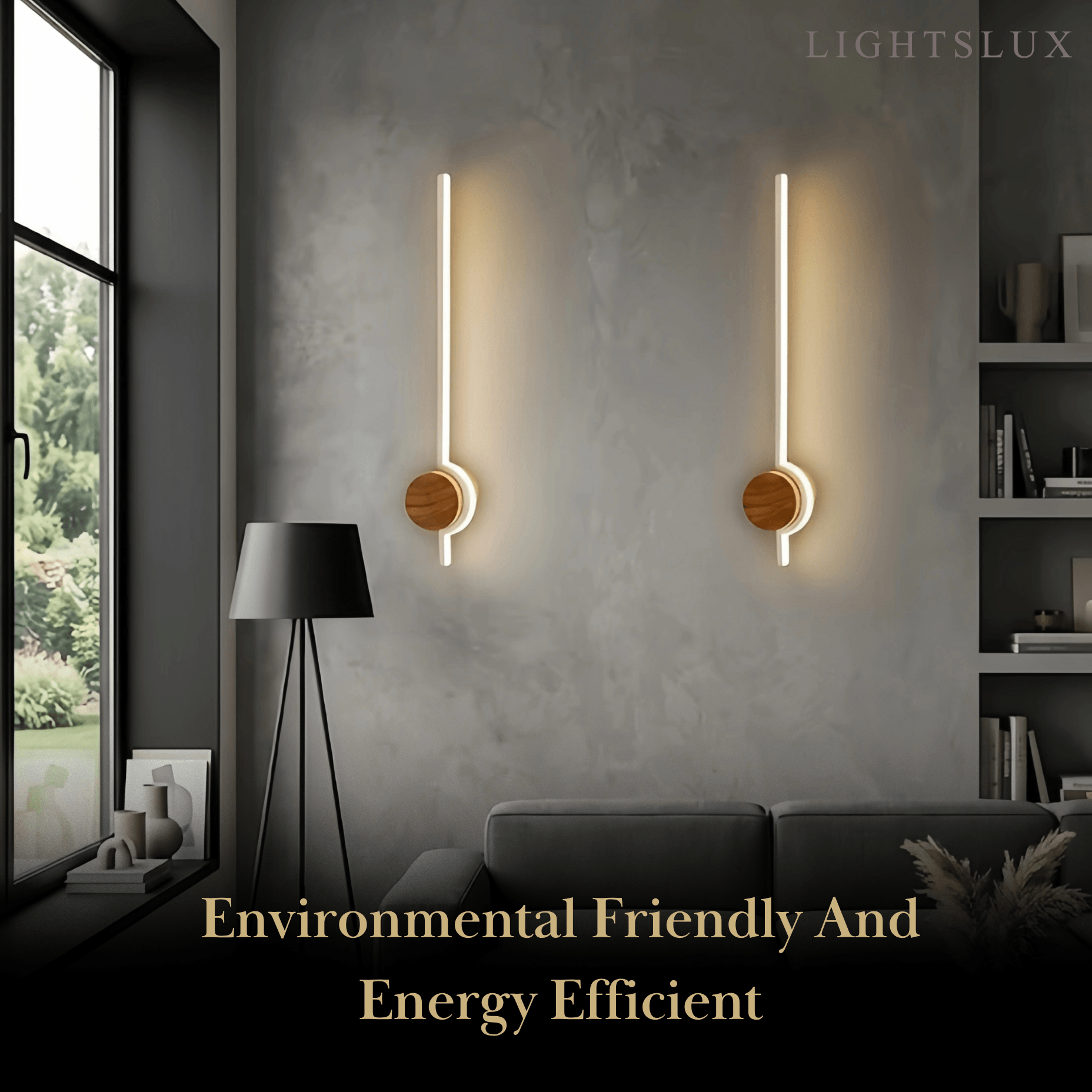 Arcato Nordic Wood & Acrylic Wall Lamp - White/Gold/Black for Dining Room