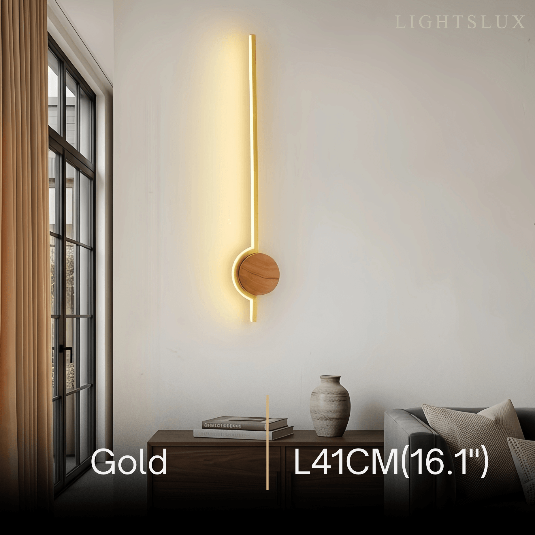 Arcato Nordic Wood & Acrylic Wall Lamp - White/Gold/Black for Dining Room