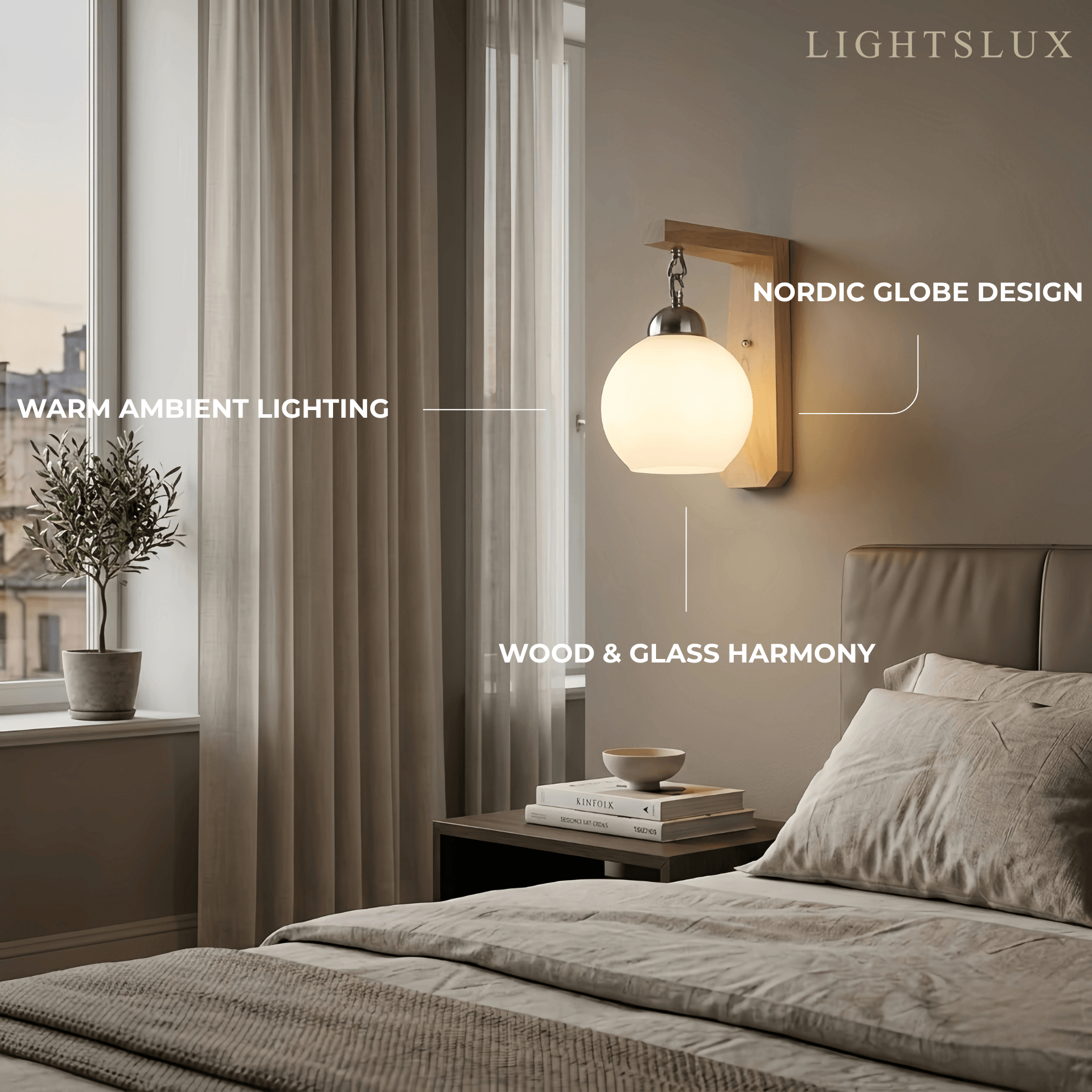 Lunara Nordic Beige Vanity Light