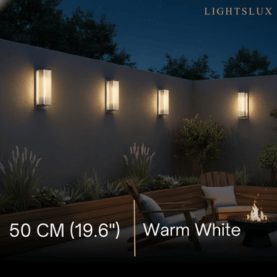 Irondale Industrial Rectangular LED Outdoor Wall Lamp – Waterproof Light for Courtyard