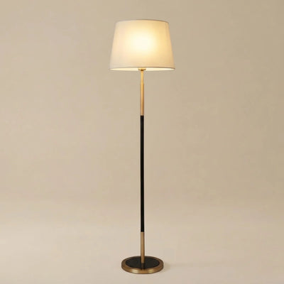 Fabric Floor Lamp —  Metal Frame with Warm Glow Indoor
