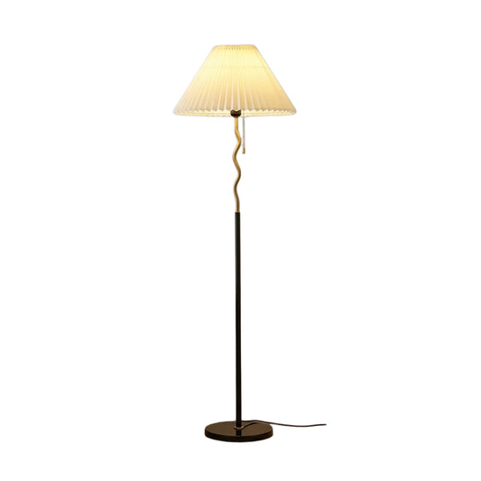 Crema Minimalist Metal & Fabric Floor Lamp