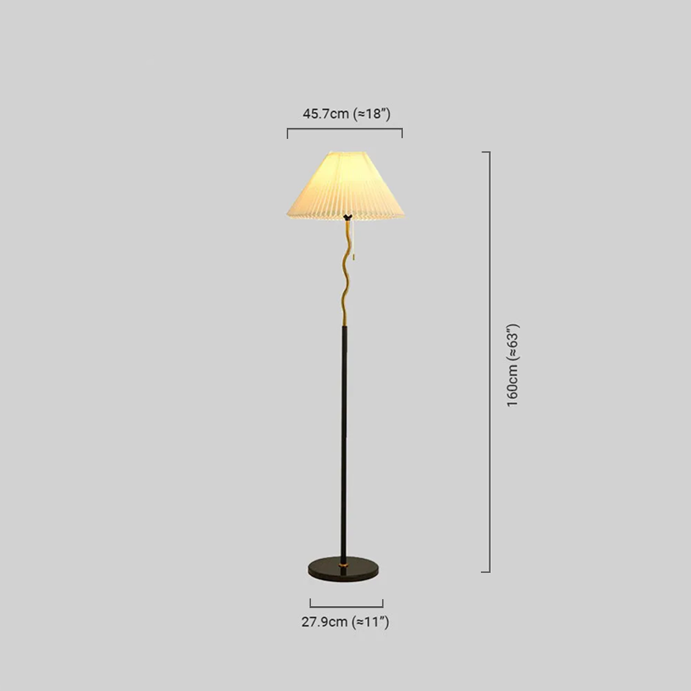 Crema Minimalist Metal & Fabric Floor Lamp