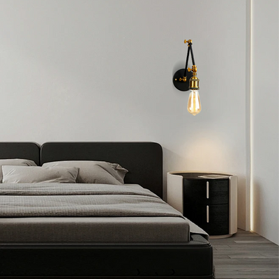 Vintage Minimalist Wall Lamp – Adjustable Tapered Metal