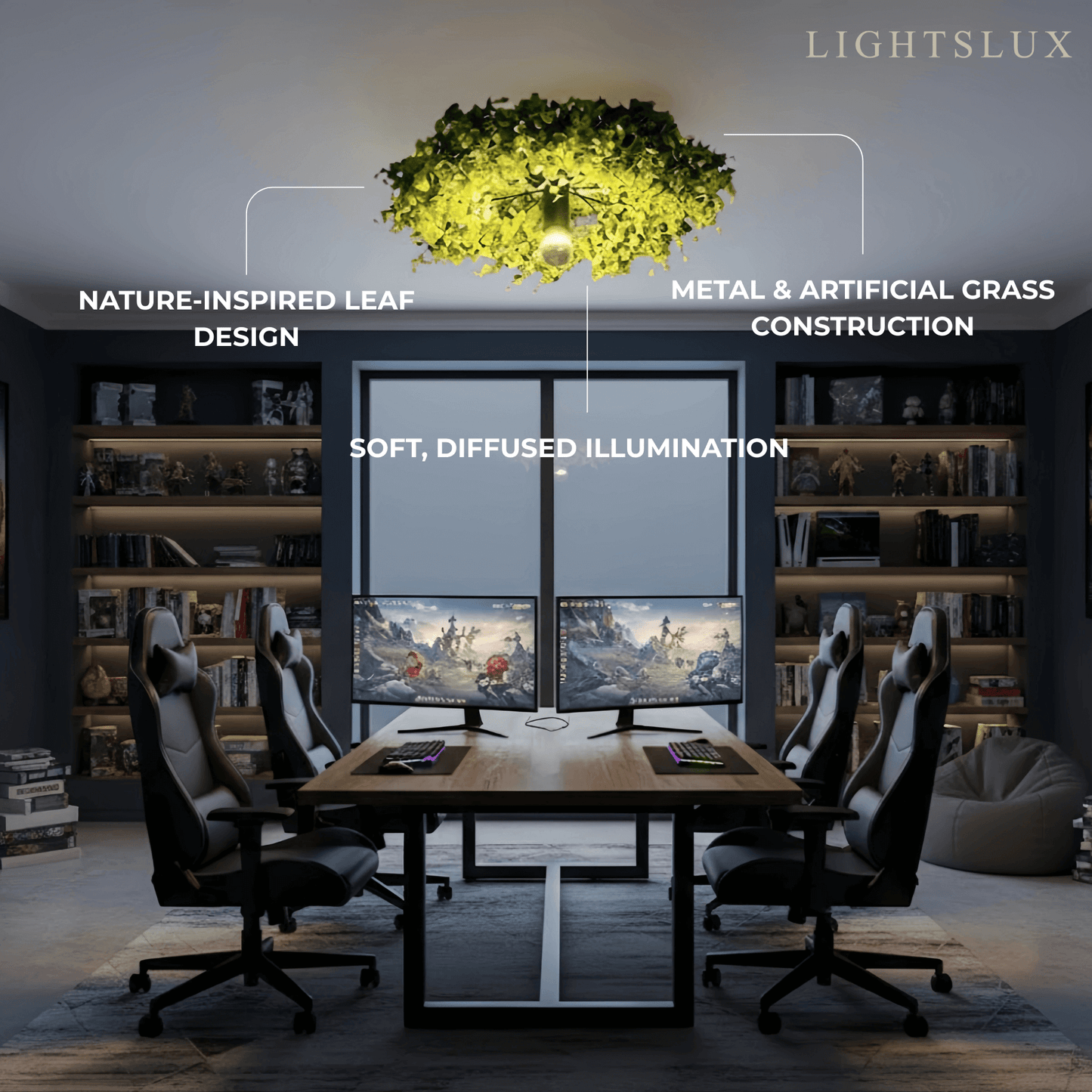 Botanica Art Deco Modern LED Ceiling Light