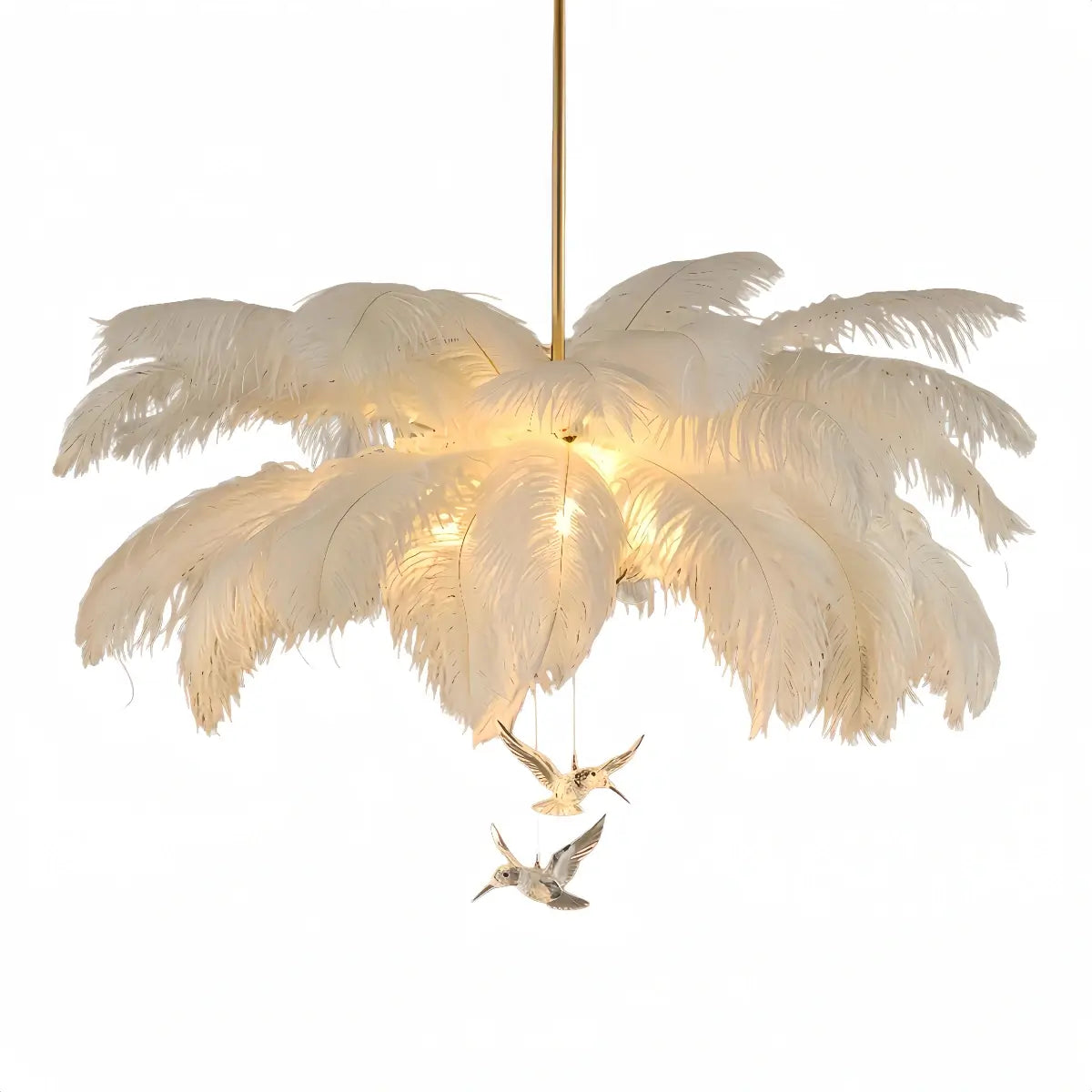 Lunara Art Deco Feather Chandelier