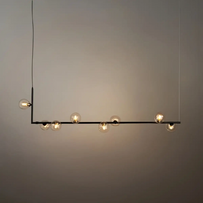 Nebula Minimalist Linear Pendant Light - Black