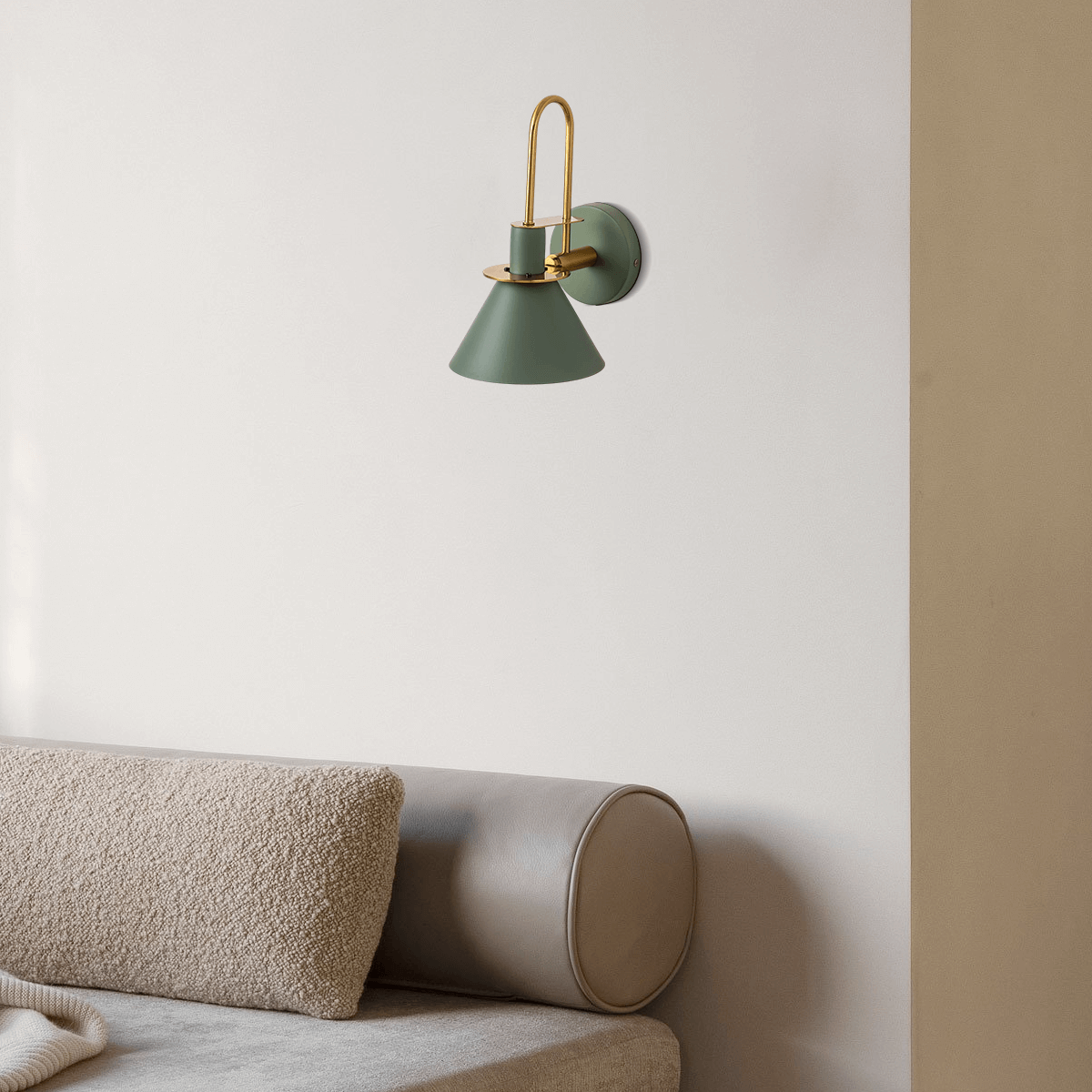 Irondale Nordic Conical Wall Lamp - Metal for Living Room/Bedroom