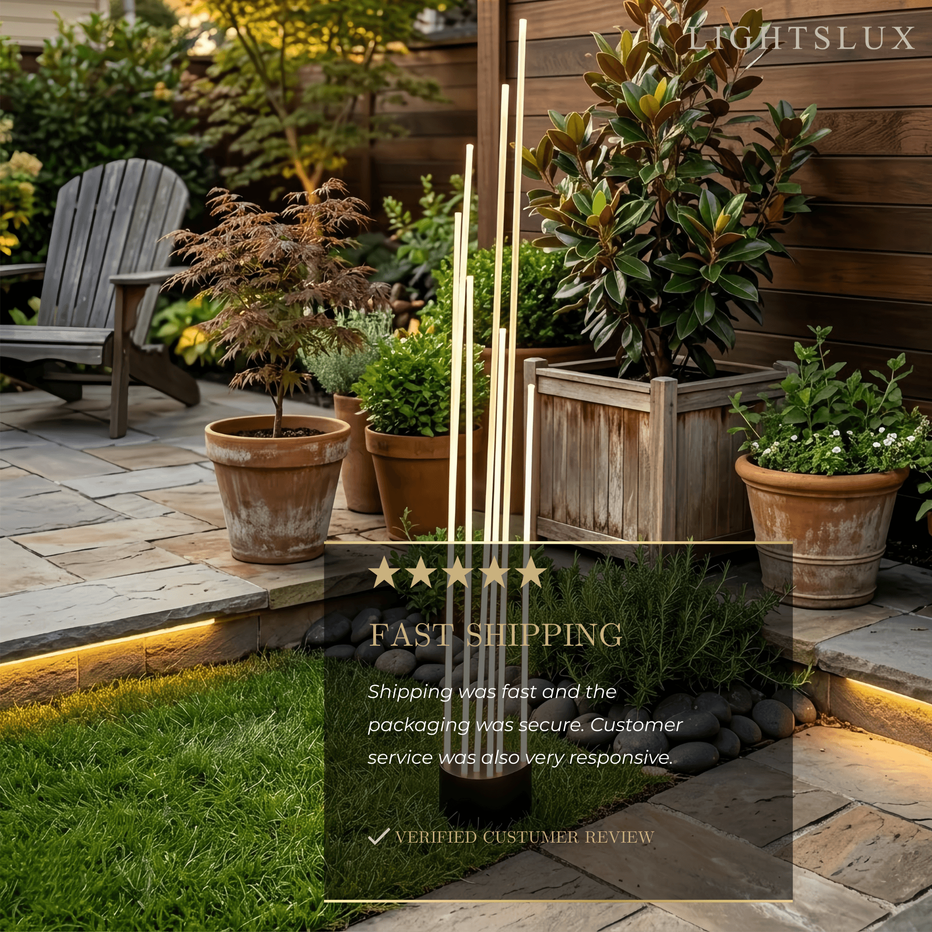 Arcato Art Deco Optical Fiber LED Path Light