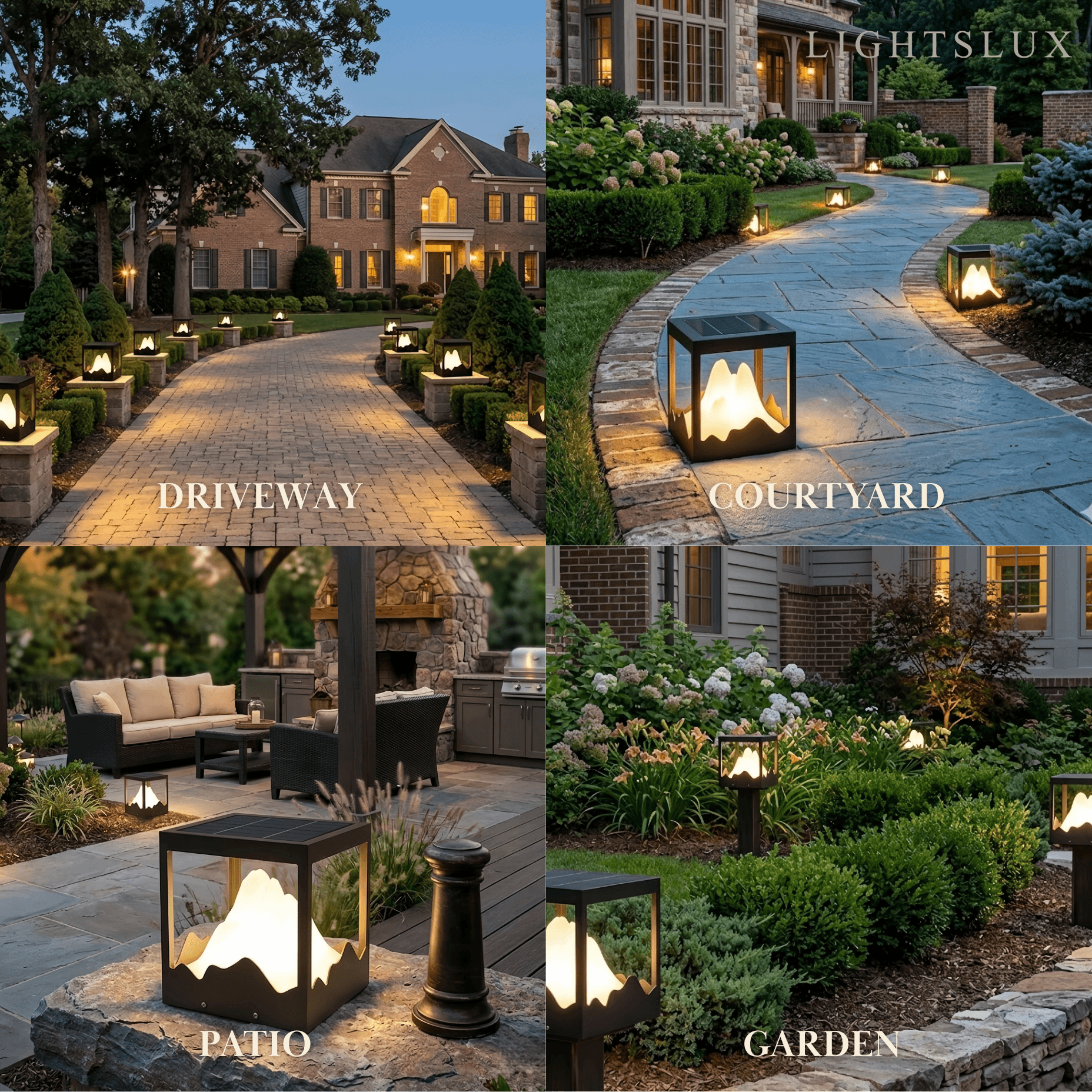 Lunara Designer Metal Outdoor Path Lamp