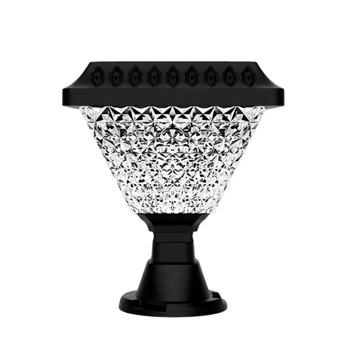 Lunara Art Deco Solar Outdoor Pillar Lights 