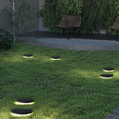 Round Solar Outdoor Ground Light