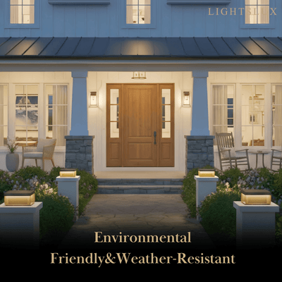 Arcato Modern Square Solar Outdoor Pillar Light 
