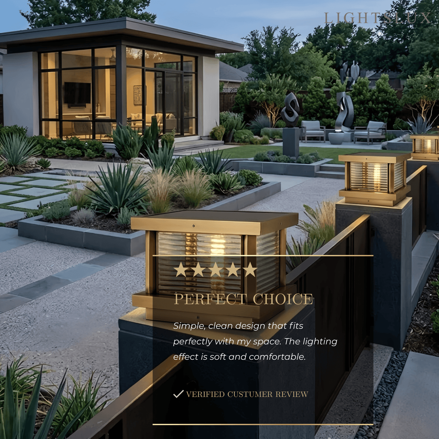 Arcato Modern Square Pillar Light 
