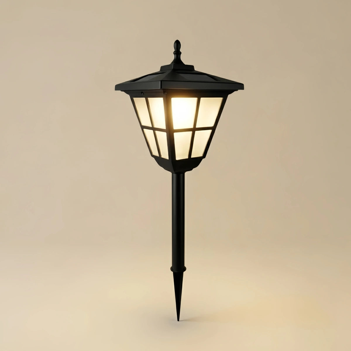 Irondale Arcato Retro Pathway Light - Black Metal & Acrylic Irregular Design for Patio
