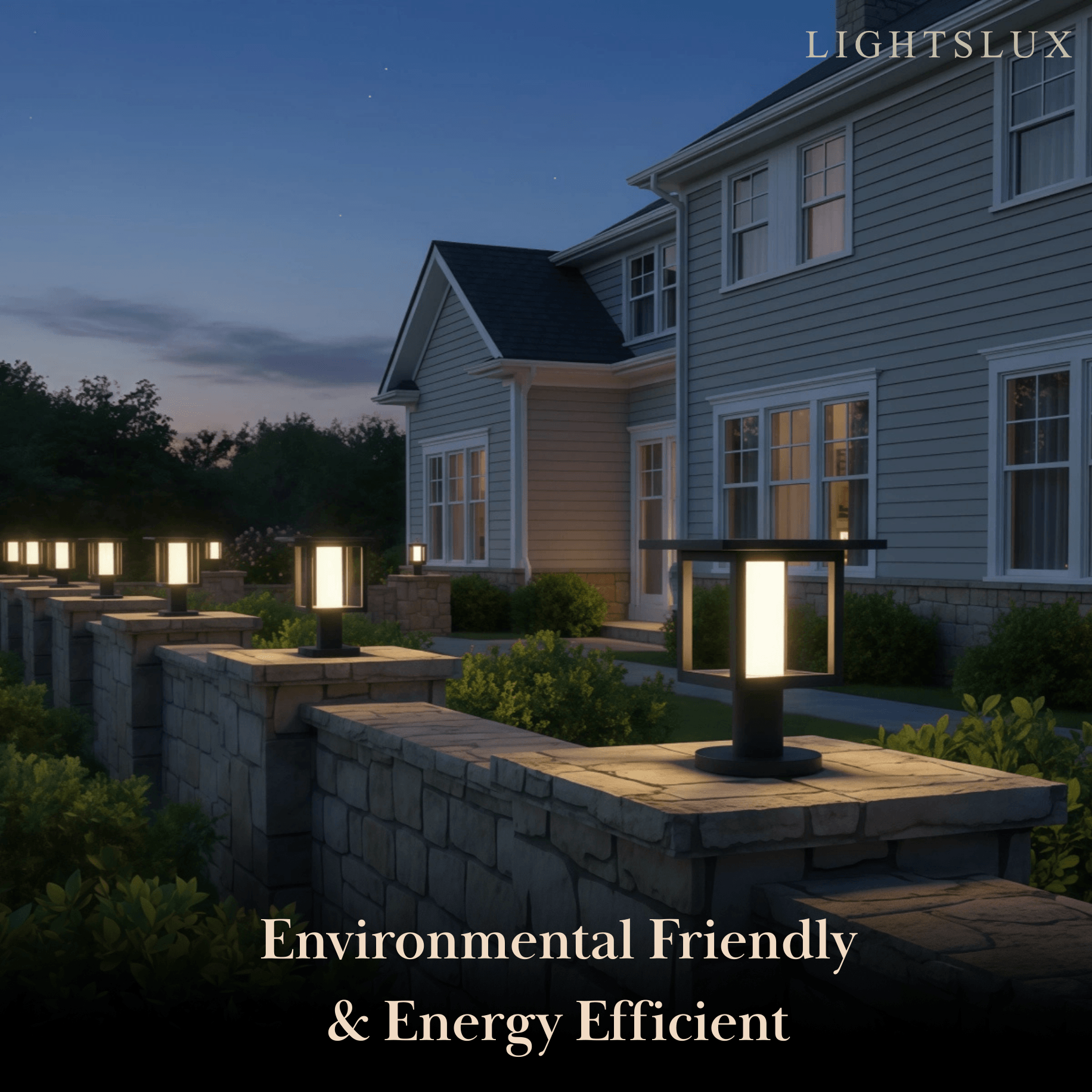 Modern Solar Pathway Lights  - Black Metal Lantern Design