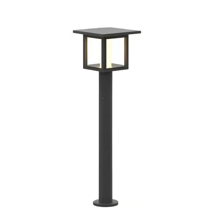Modern Solar Pathway Lights  - Black Metal Lantern Design