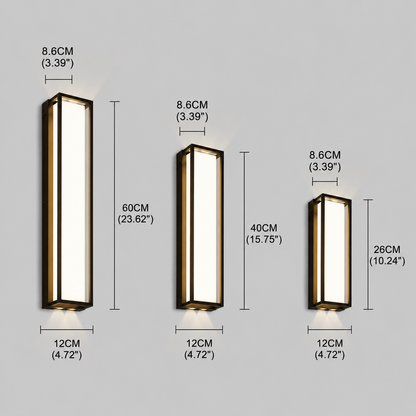Arcato Minimalist Outdoor Wall Sconce in Black Stainless Steel with Adjustable LED Lighting