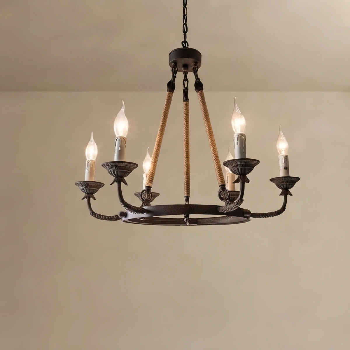 Irondale Industrial Candle Metal Chandelier – 6/8/12-Light Vintage