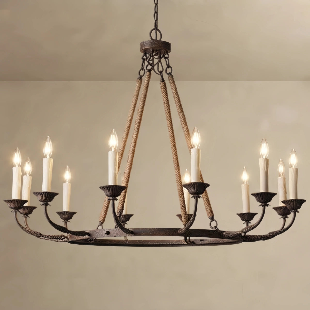 Metal Chandelier – 6/8/12-Light Vintage for Living Room
