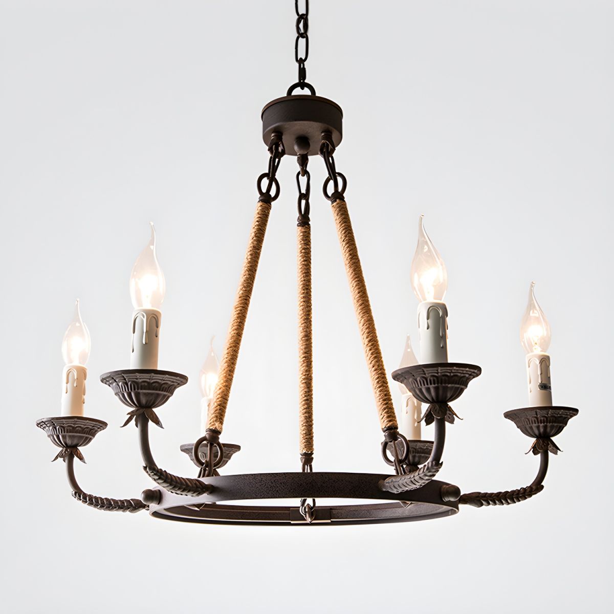 6/8/12-Light Vintage Fixture for Dining & Living Rooms