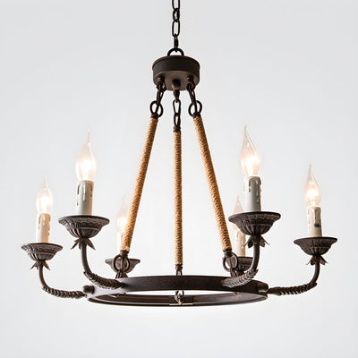 6/8/12-Light Vintage Fixture for Dining & Living Rooms