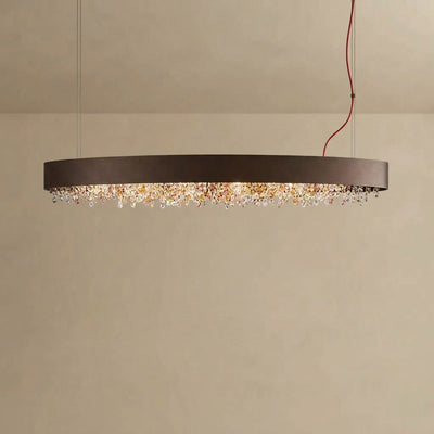 Excelis Royal Crystal Pendant Light - 4-Color Dining Room/Kitchen Island