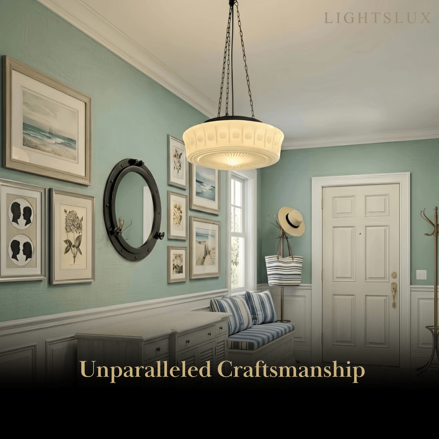 Crema Vintage Glass Pendant Light