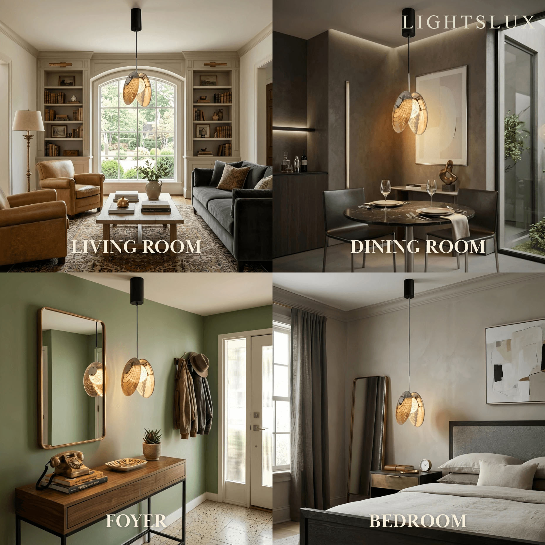 Lunara Modern Glass Disc Pendant Light--Amber/Smoke Grey Indoor