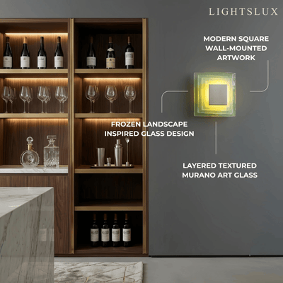Velora Elegant Wall Light -- Layered Murano Glass for Living Room