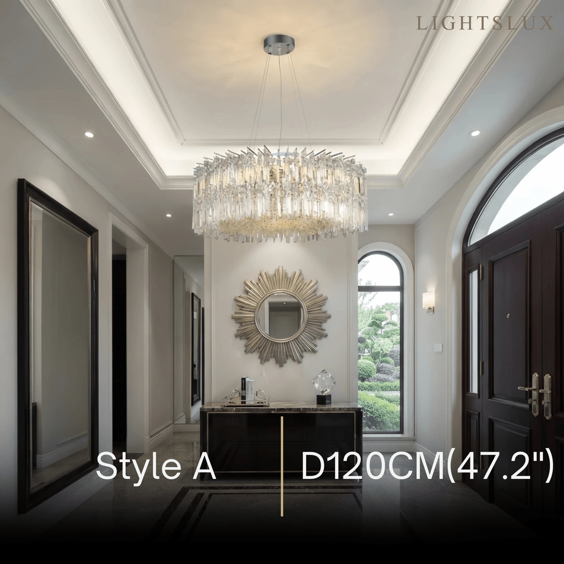 Excelis Luxury Crystal Chandelier --Clear for Entryway