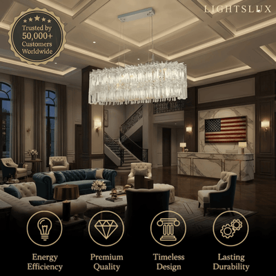 Excelis Crystal Chandelier --Clear for Living Room2