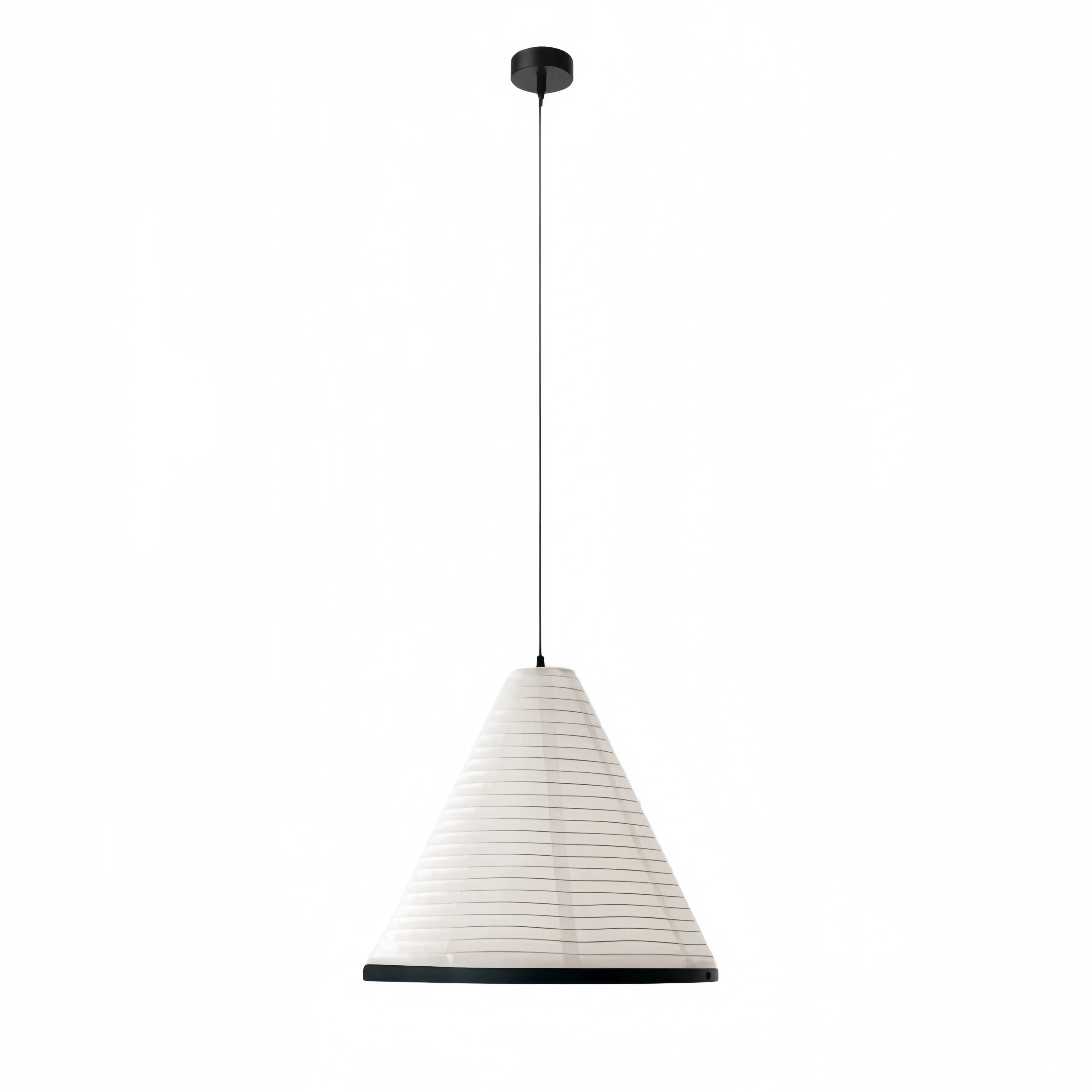 Zenno Wabi-sabi Paper Pendant Light — Metal Frame for Living Room