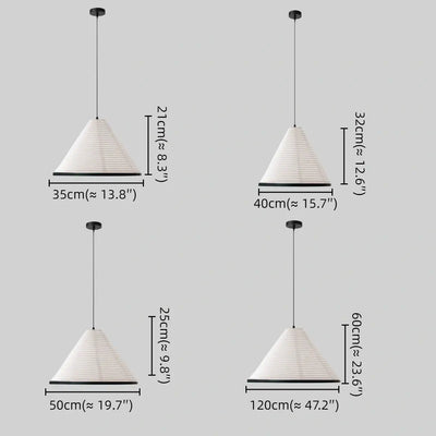 Zenno Wabi-sabi Paper Pendant Light — Metal for Living Room
