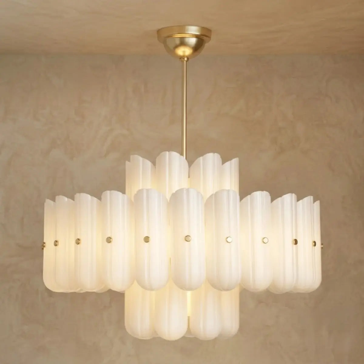 Velora Modern Chandelier - ABS with Built-in LED - Off-white