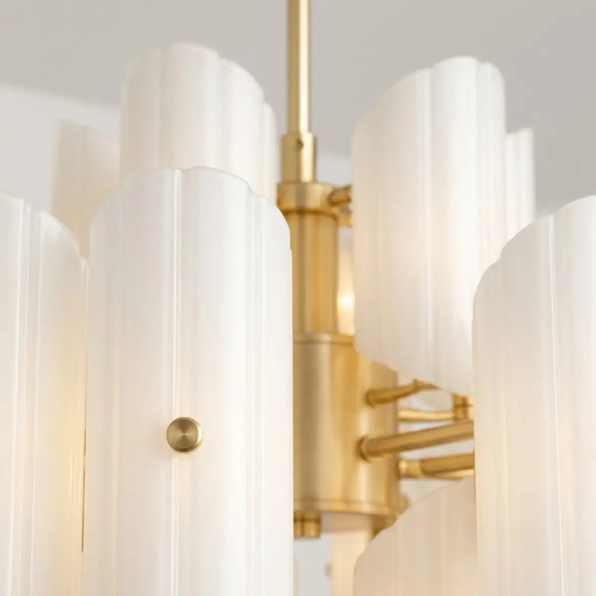 Velora Modern Chandelier - ABS with Built-in LED White Detail