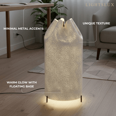 Crema Art Deco Floor Lamp - Iron Frame - 3 Sizes for Living Room
