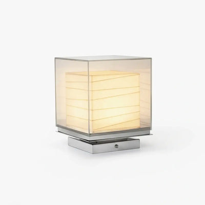 Lunara Minimalist Paper Table Lamp -- Metal Frame with Tri-Color Dimming for Bedroom