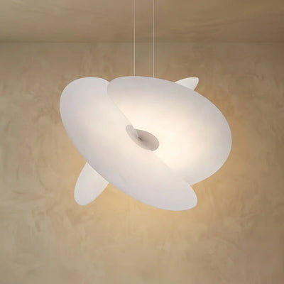Velora Designer Silk Pendant Light -- Metal & Silk for Living Room