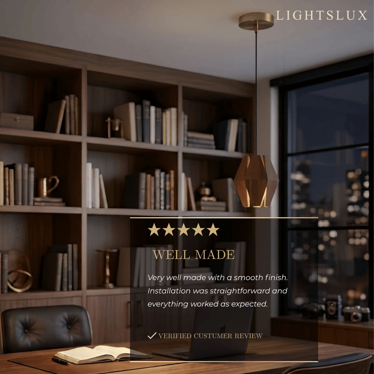 Arcato Vintage Pendant Light Wood - Walnut for Dining Room 