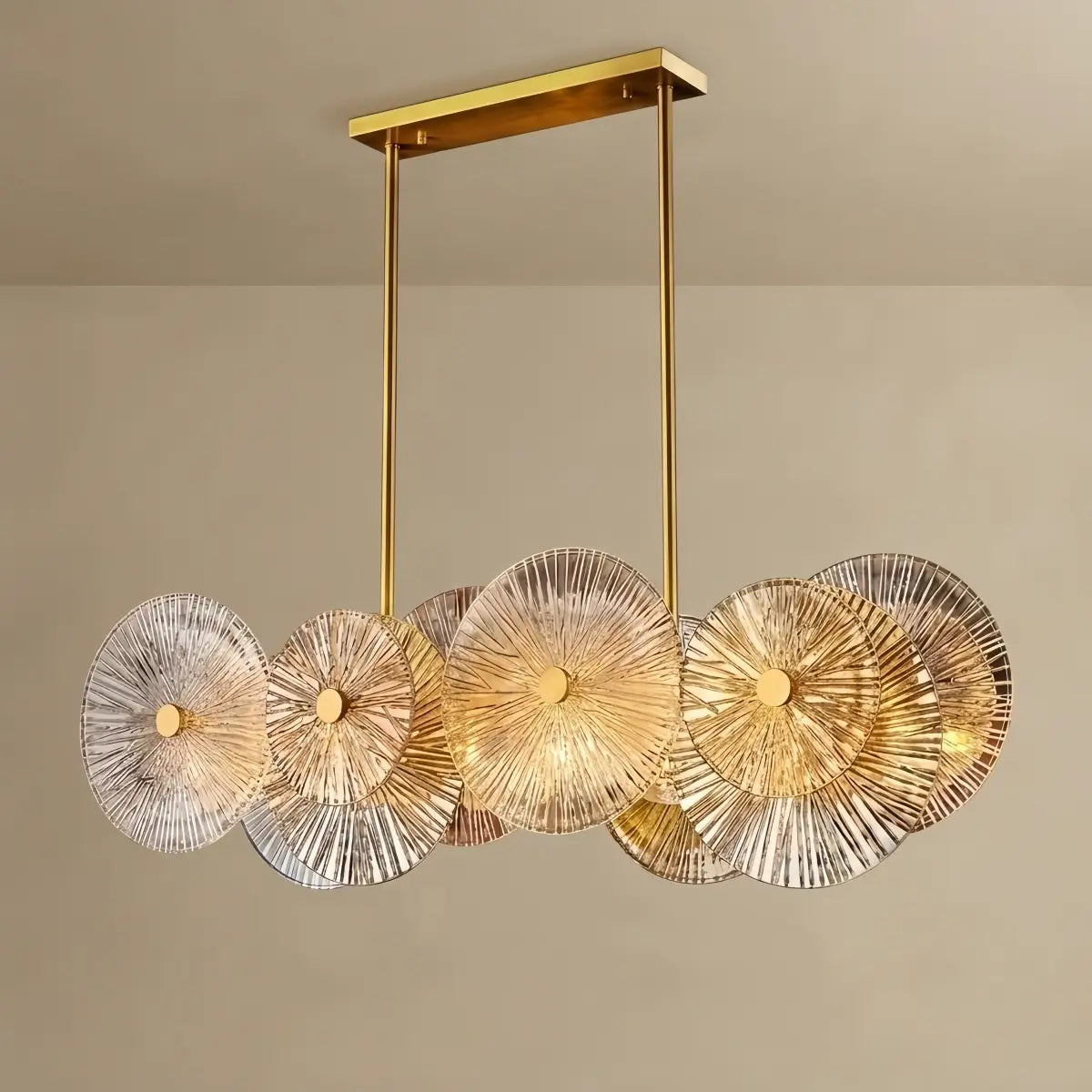 Excelis Modern Pendant Light- Glass Metal  for Dining & Living