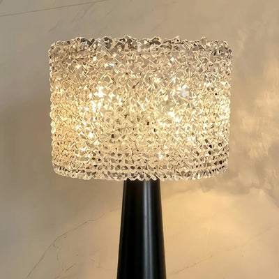 Velora Modern Crystal Floor Lamp – Black Metal for Living Room03
