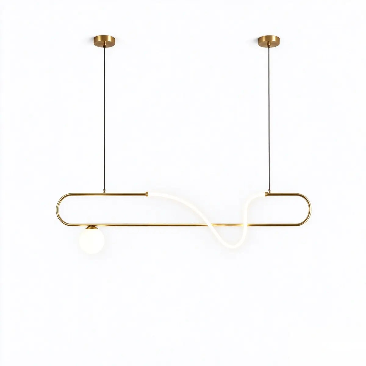 Nebula Modern Silicone LED Pendant Light – Linear Gold for D