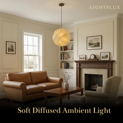 Sandora_Silk_Pendant_Light_--_White_Natural_Mulberry_for_BedRoom