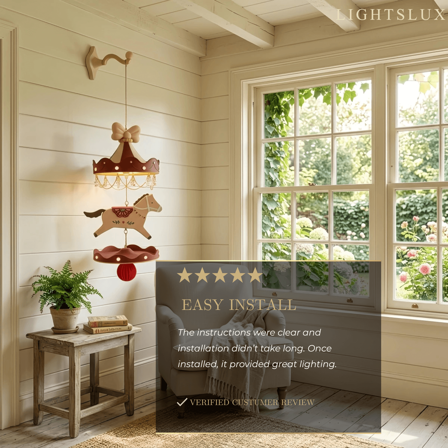 Cartoon Carousel Wall Lamp -- PLA Material with Rotating Design for Kids Room
